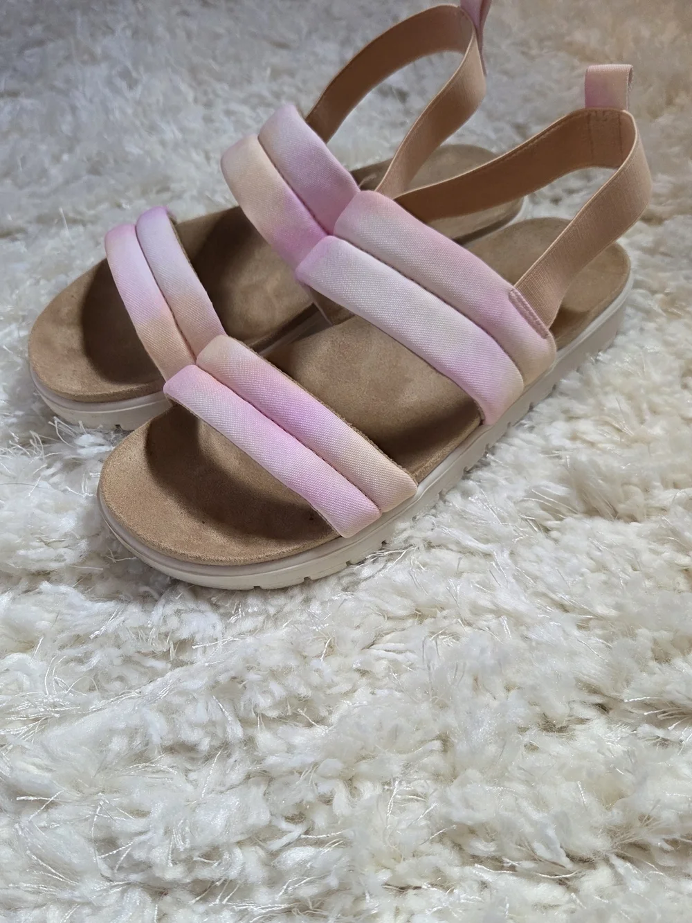 Pink Ombre Slingback Slide Sandals